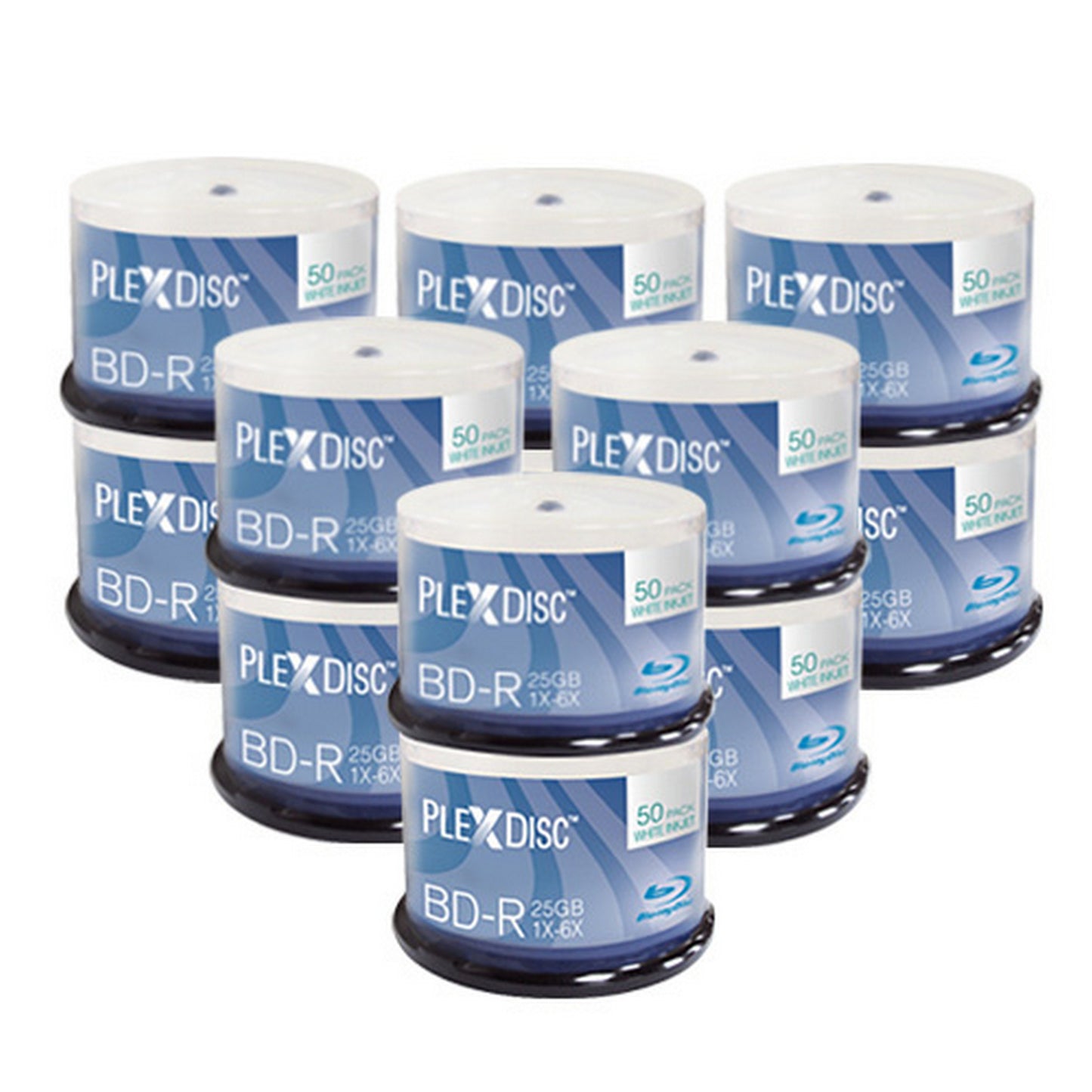 PlexDisc BD-R, 25GB, 6x, für Tintenstrahldrucker, 50 Disc cakebox