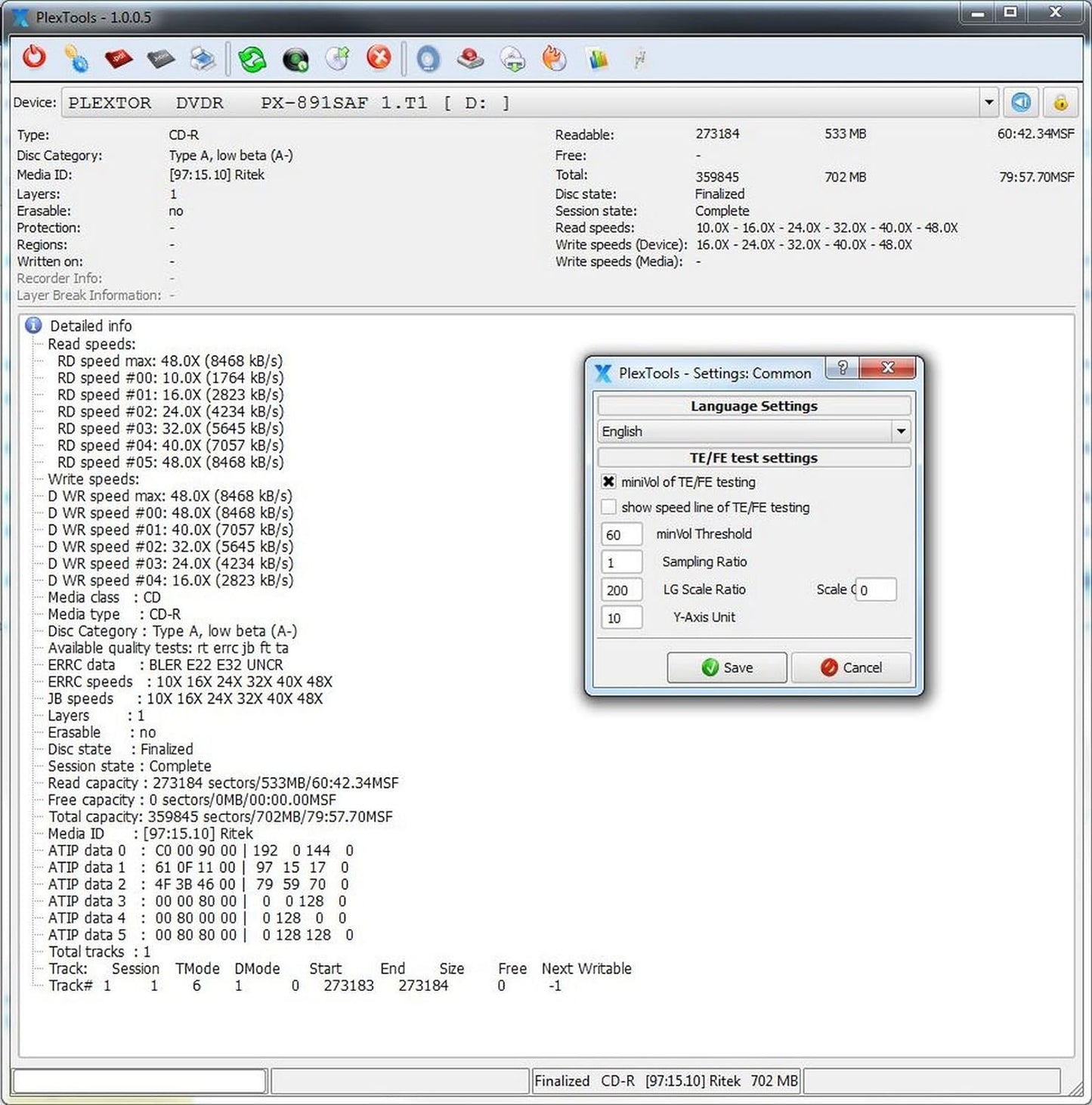 Plextor PX-891SAF DVD/RW-Recorder, 24x, SATA, Dual Layer, bulk