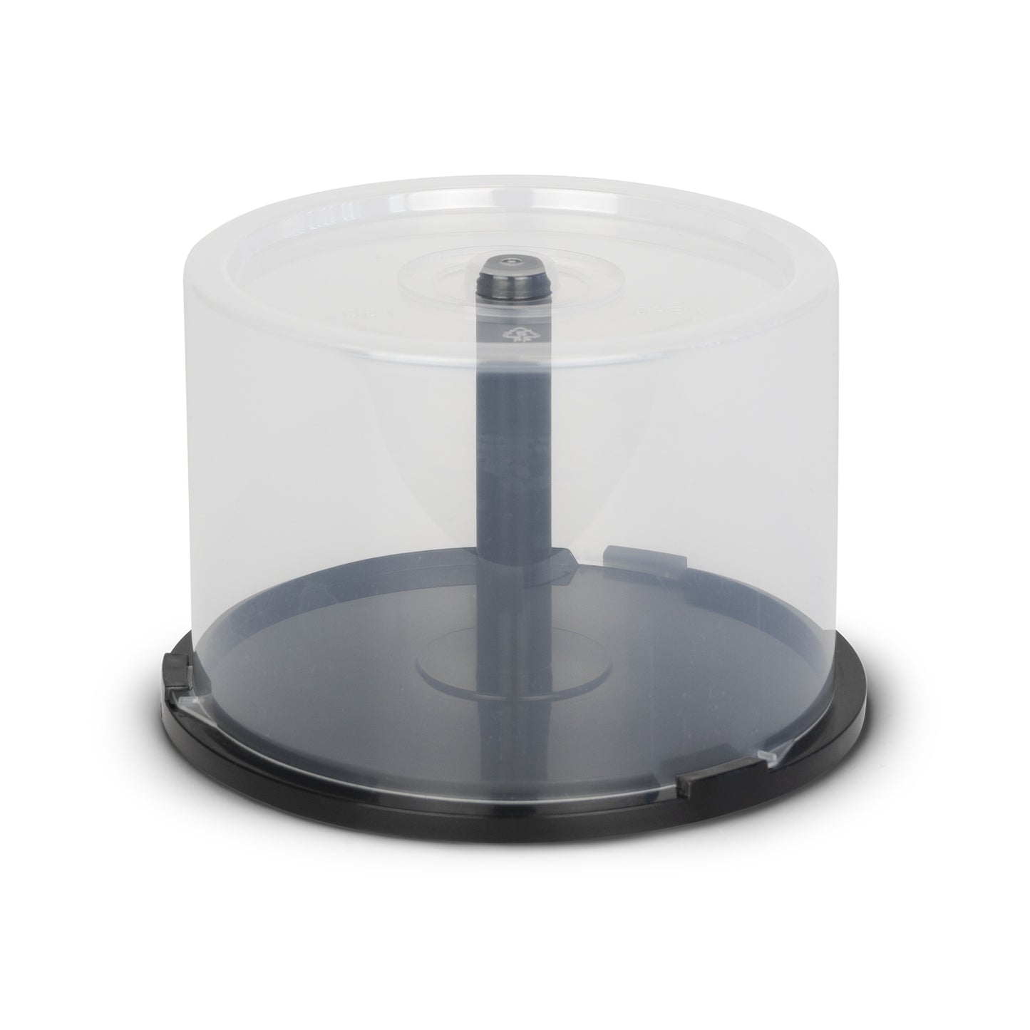 cakebox for 50 discs, transparent, 16 pcs. bulk