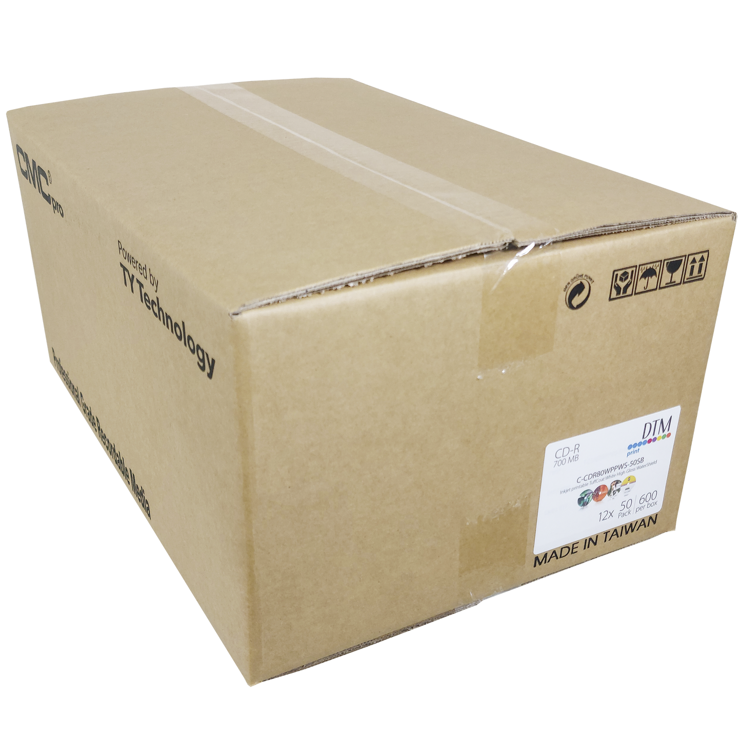 Taiyo Yuden watershield DVD-R, 4.7 GB, 16x, für Tintenstrahldrucker, 50 Discs cakebox