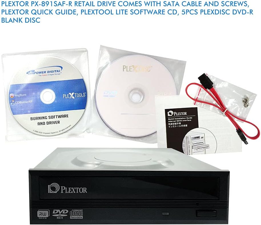 Plextor PX-891SAF-PLUS DVD/RW recorder, 24x, SATA, dual layer, bulk