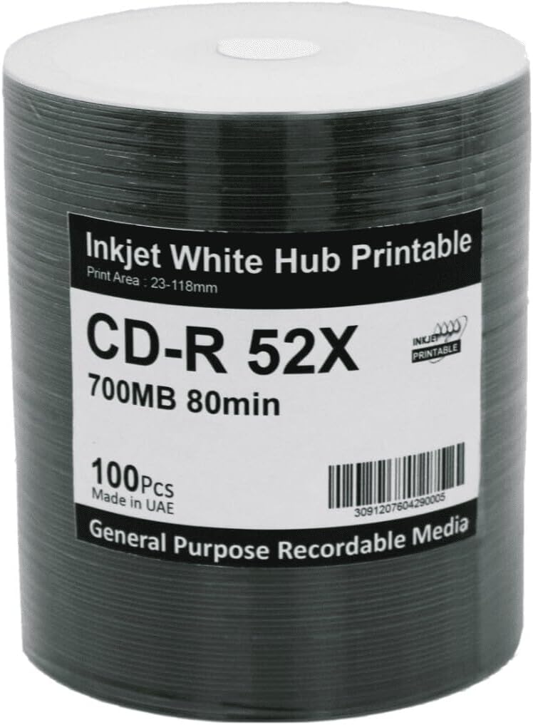 Falconmedia CD-R, 700MB, 48x, for inkjet printers, 100 Disc shrink