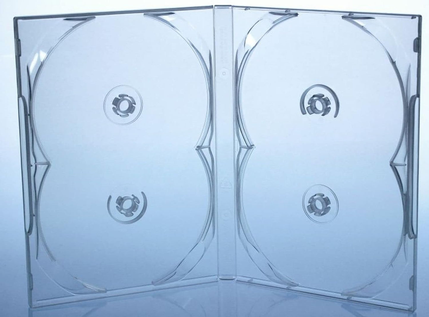 Polybox for CDs, DVDs or Blu-Rays, with outer foil for inserting self-printed covers, 10pcs., transparent