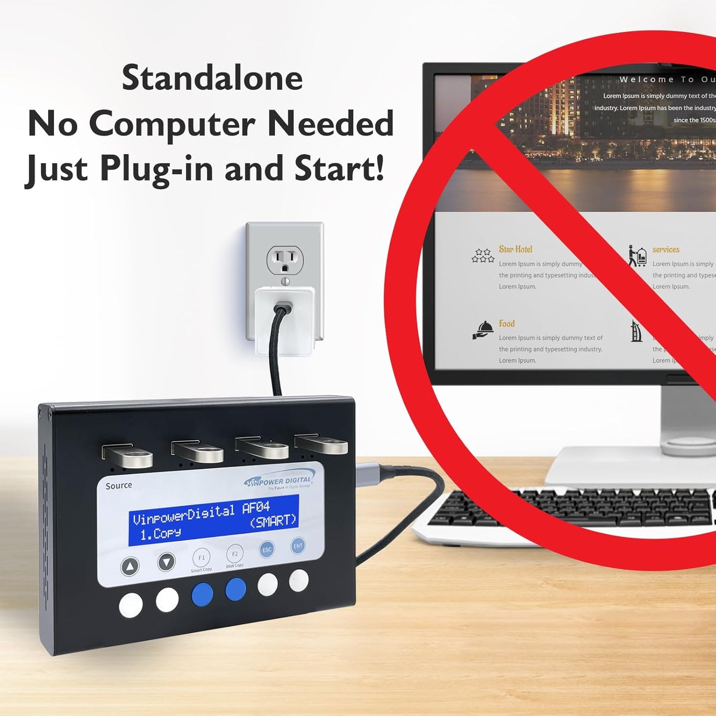 VinpowerDigital USBMINIDUP-3, tragbare Kopierstation für USB sticks und externe SSD