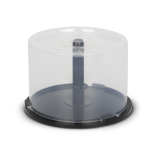 cakebox for 50 discs, transparent, 16 pcs. bulk