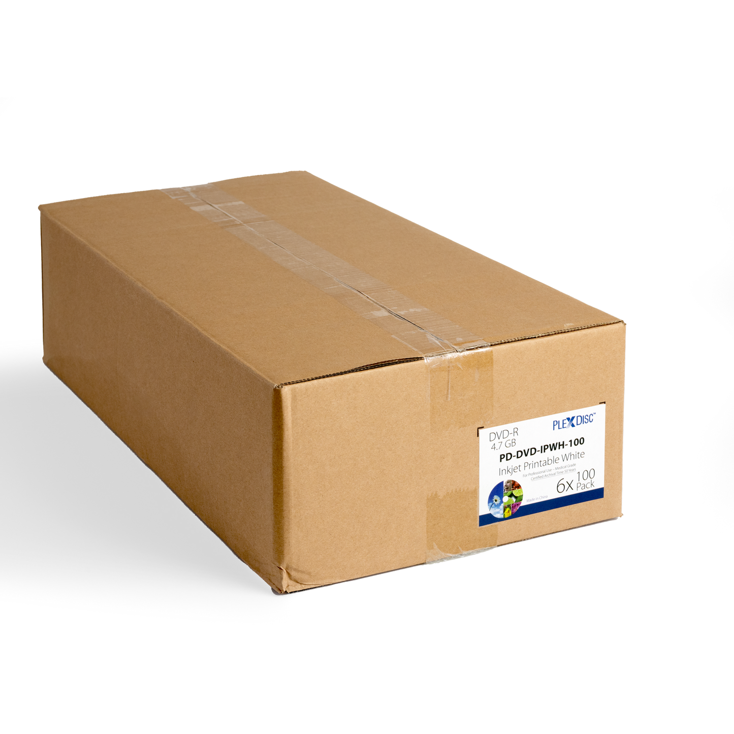 PlexDisc DVD-R, 4.7GB, 16x, for inkjet printers, 100 disc shrink